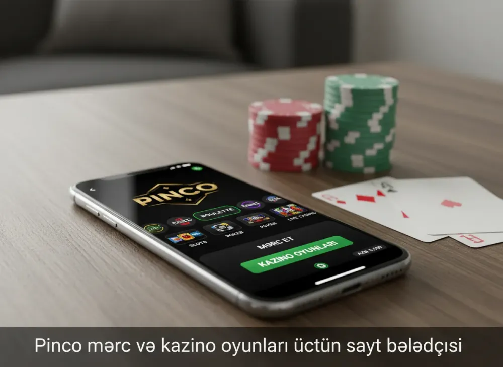 Pinco mərc və kazino oyunları üçün sayt bələdçisi